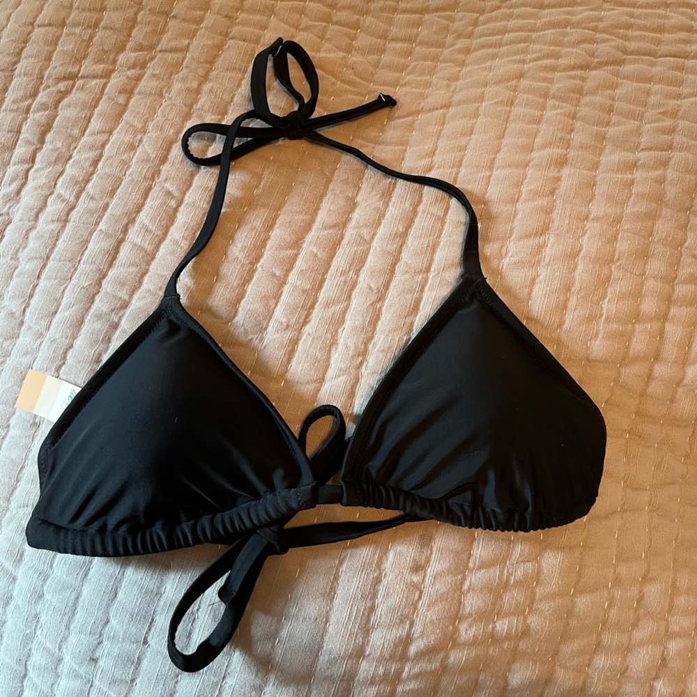 Black Aerie triangle bikini top- large